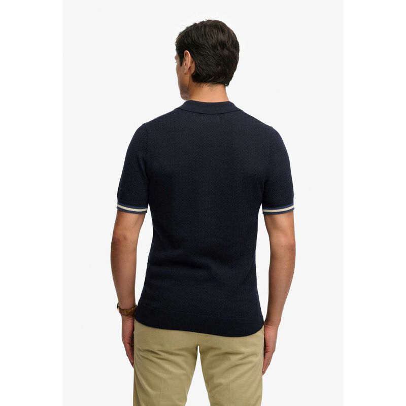 Superdry Knitted Texture Short Sleeve Polo image number 1